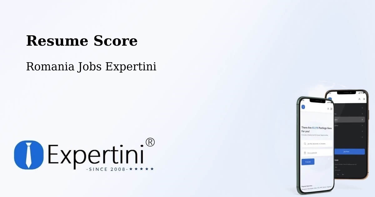 Resume Score & Job Description Match Tool – Mura Mică - Romania Jobs Expertini